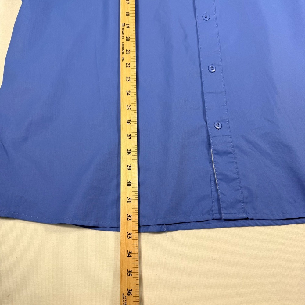 Realtree Fishing Shirt 3XL Blue Yonder Short Sleeve Vented Button Down TS10317 - Picture 5 of 16